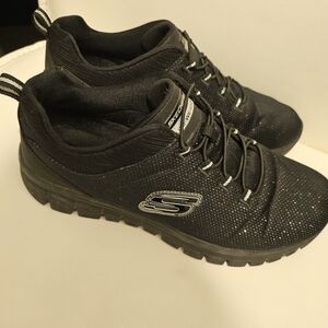 Skechers Black Sparkle Sneakers